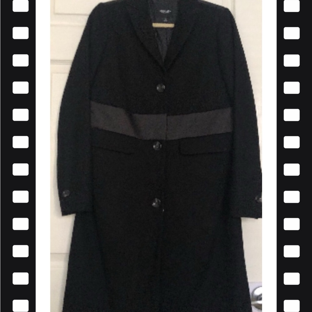 Simply Vera Vera Wang NWT Black Wool and Trench Coat Size Large